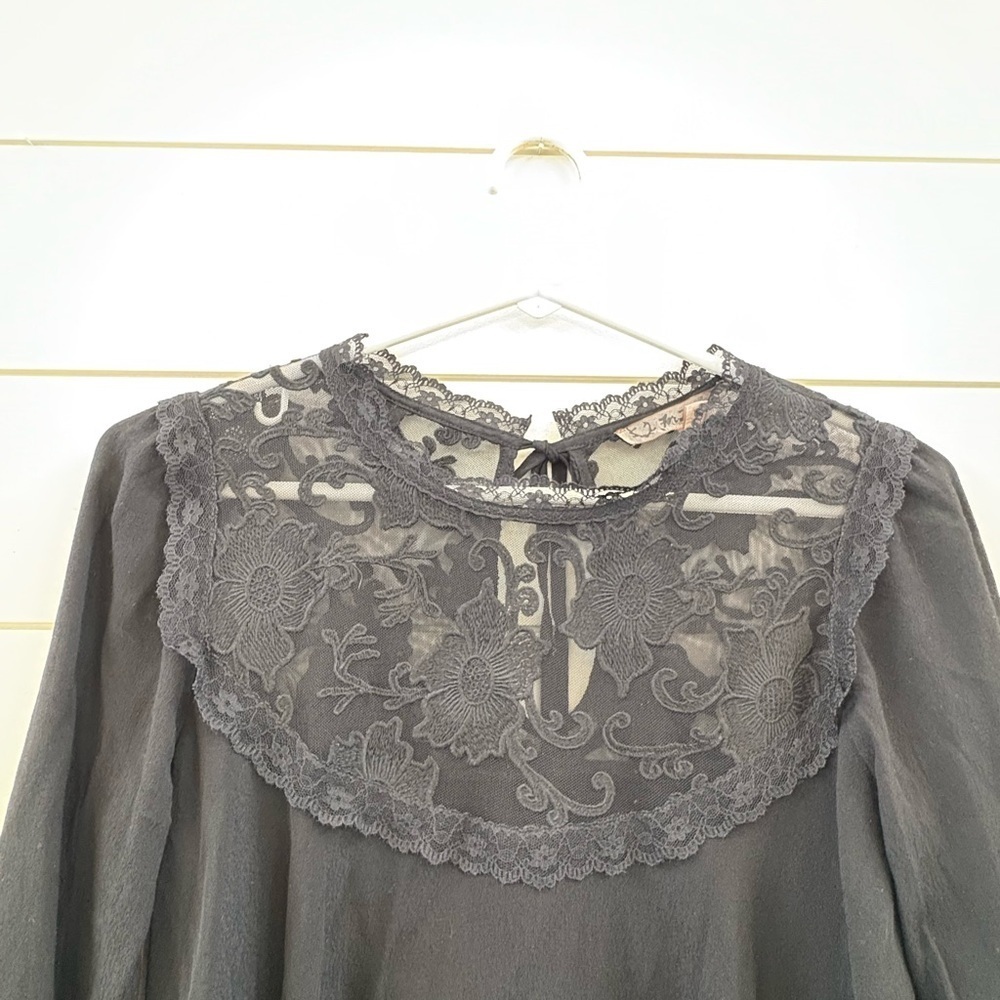 For Love And Lemons Elegant Black Lace Top - Picture 4 of 7